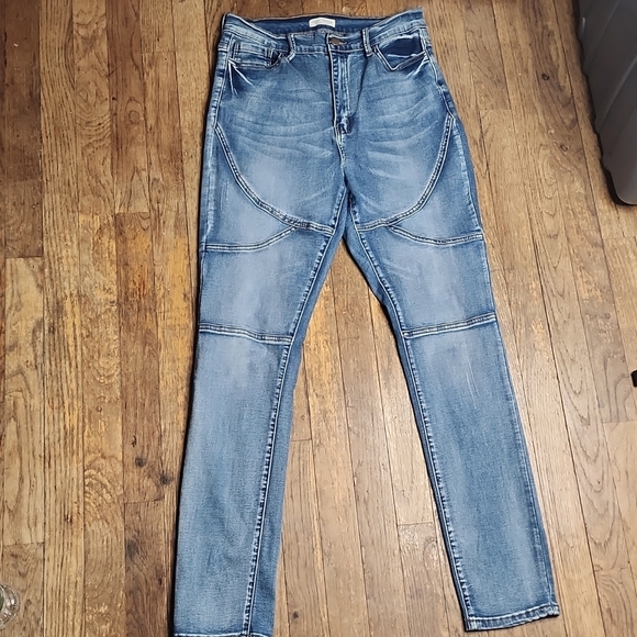 Seamed Skinny Denim Stitching High Rise Jeans Medium - Picture 3 of 8